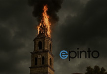 El rayo que acabó con la torre de la iglesia de Pinto